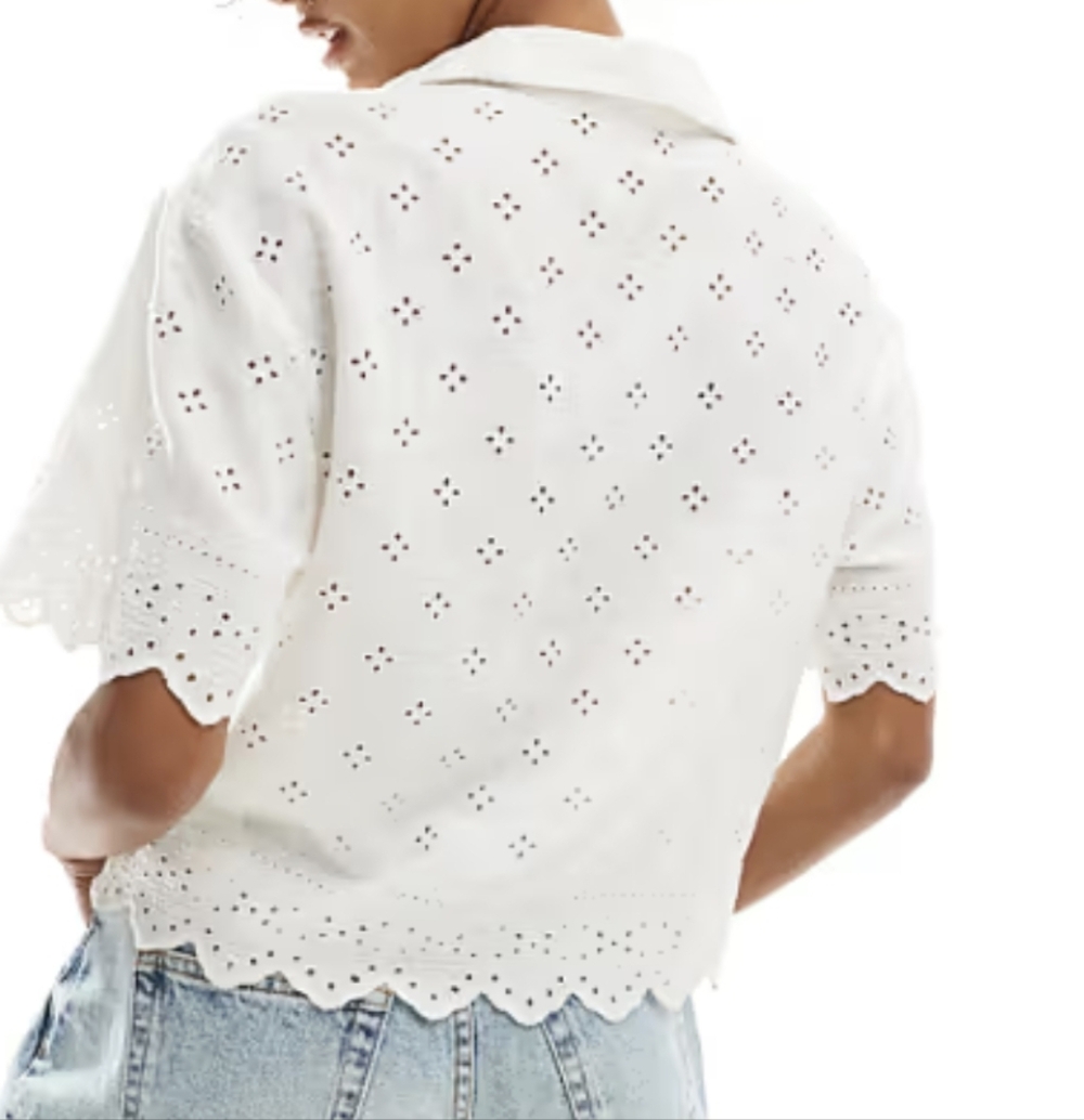 Black Eyelet Button Down - image 2